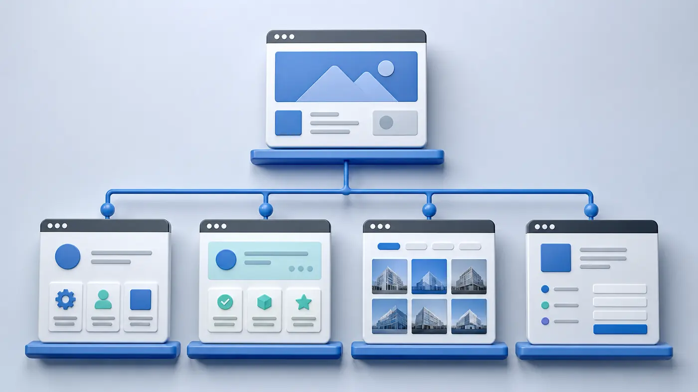 Sơ đồ các phần trong cẩm nang làm website