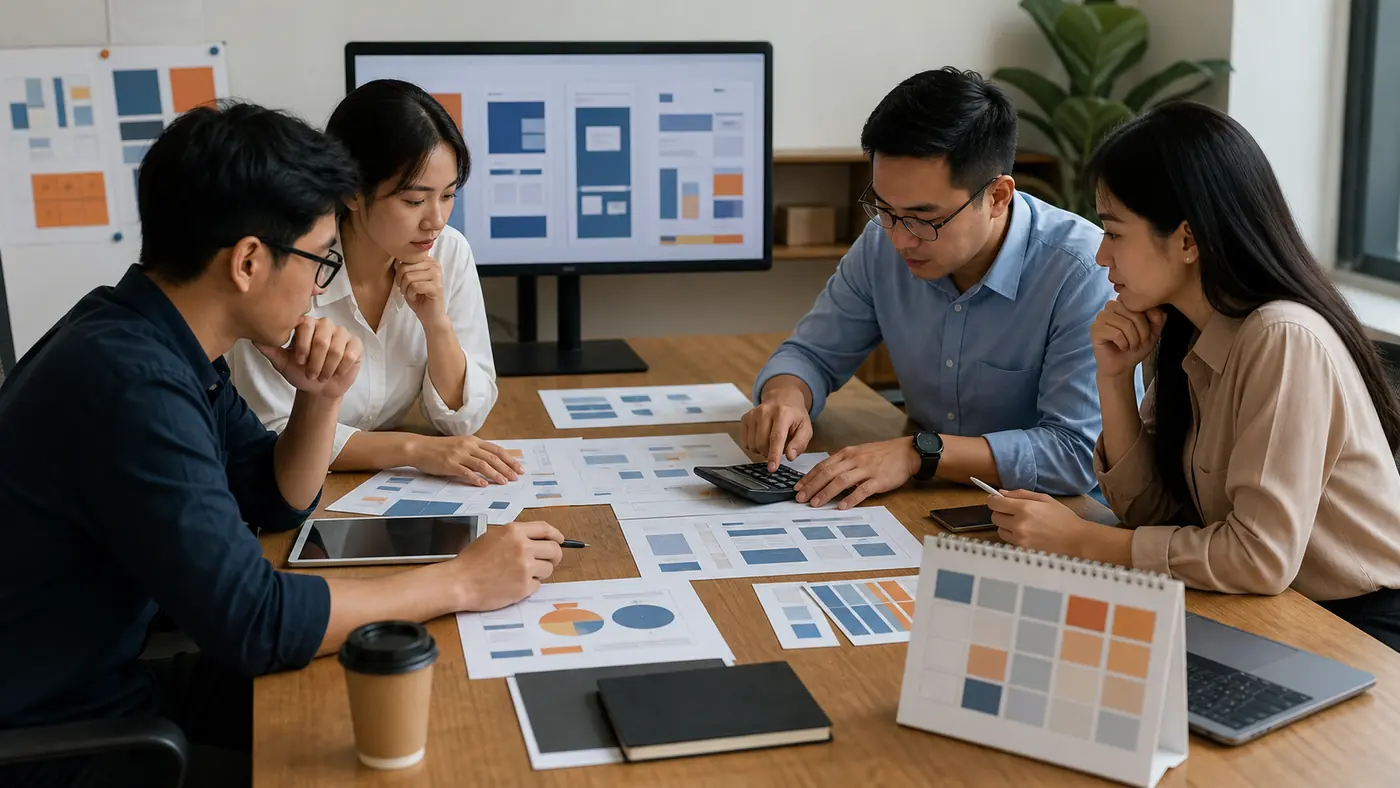 Dự trù chi phí và tiến độ làm web công ty