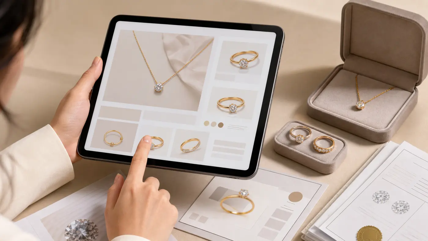 Catalogue sản phẩm vàng và trang sức trực tuyến
