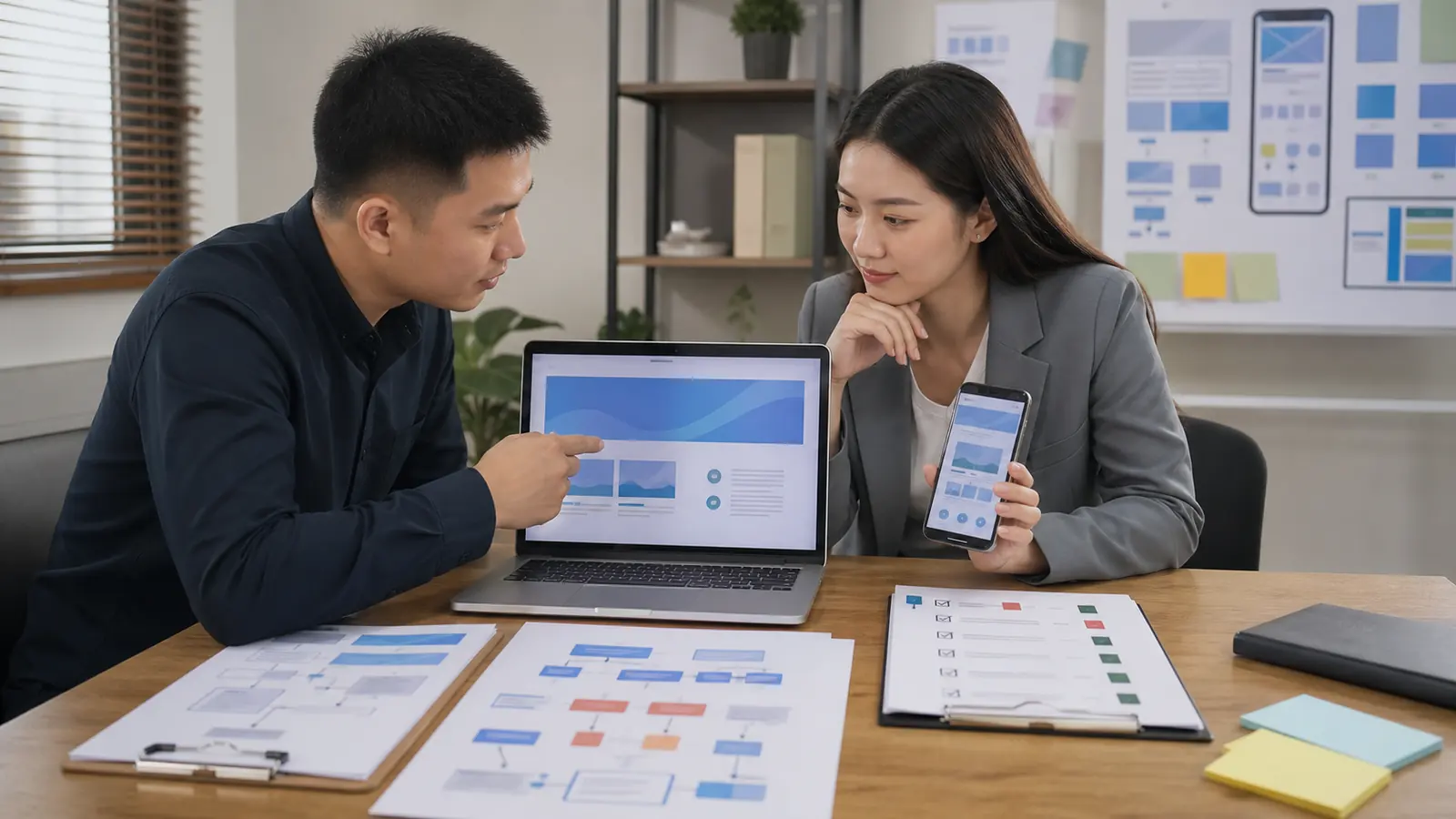 Nhóm dự án chuẩn bị làm website doanh nghiệp